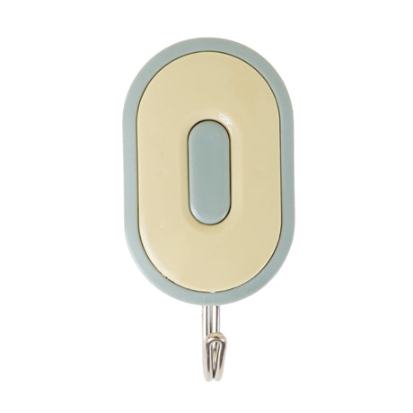 Colgadores Metálicos Ovalados Autoadhesivos, Color Verde, 3 pzas