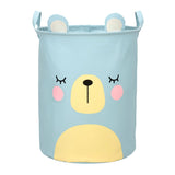 Cesto de Lavandería, Diseño Oso, Color Azul