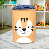 Cesto de Lavandería, Diseño Tigre, Color Durazno