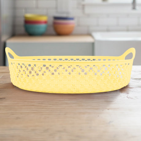 Canasta Circular, Color Amarillo