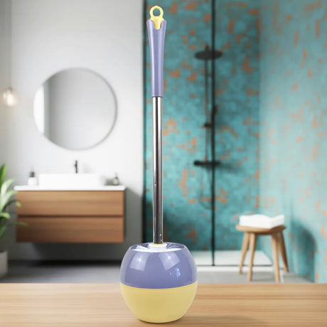 Cepillo con Base para Baño, Color Gris