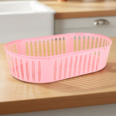 Canasta Ovalada, Color Rosa