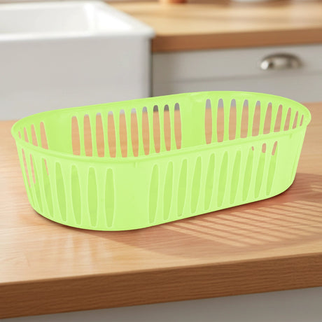 Canasta Ovalada, Color Verde