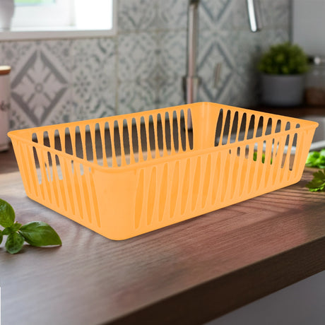 Canasta Rectangular, Color Naranja