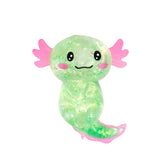 Squishy Ajolote con Glitter, Color Verde