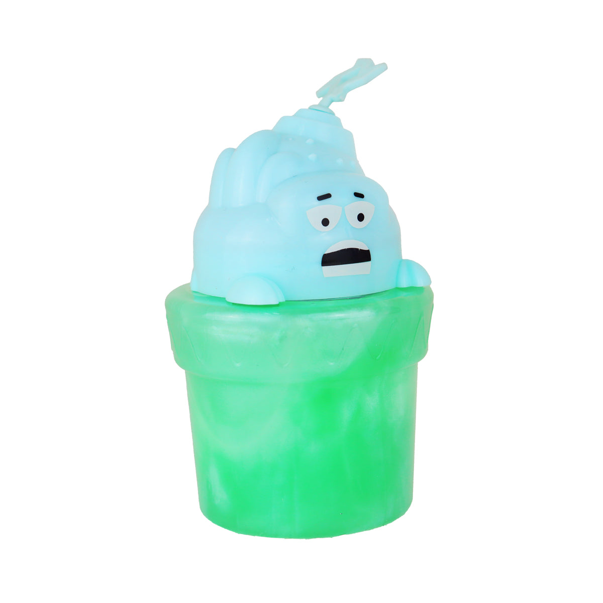 Slime Cristalino Envase Divertido, Color Verde