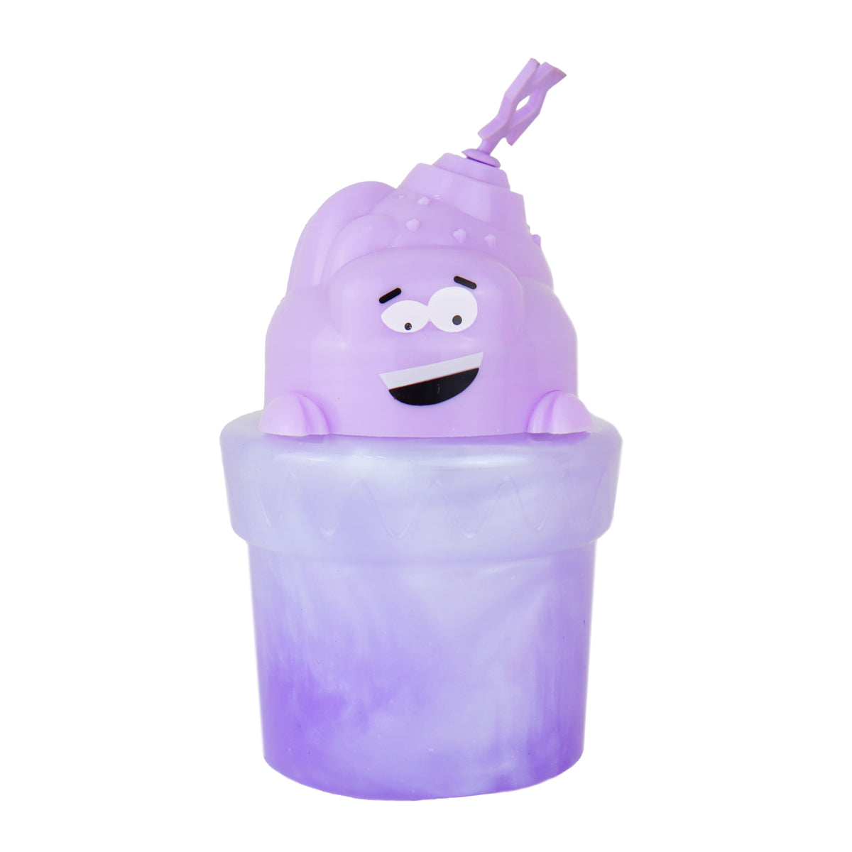 Slime Cristalino Envase Divertido, Color Morado