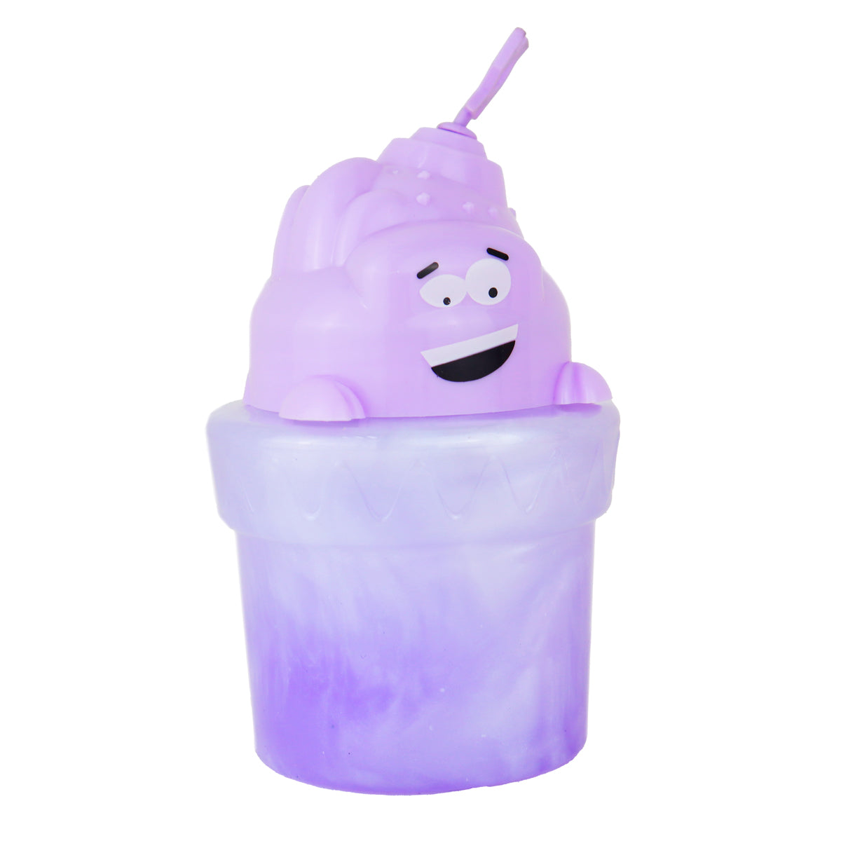Slime Cristalino Envase Divertido, Color Morado