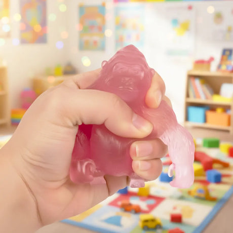 15 12TOY SQUISHY GORILA TRANSPARENTE 1PZROSA