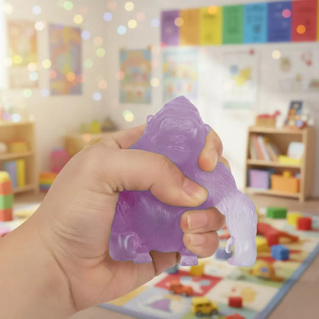 15 12TOY SQUISHY GORILA TRANSPARENTE 1PZ