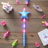 Varita de Luz con Estrella, Color Azul