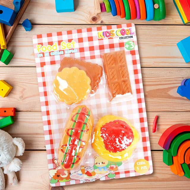Set de Comida Mini de Juguete, 5 pzas