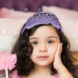 Corona de Princesa, Diseño Corazones, Color Lila