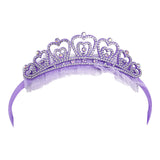 Corona de Princesa, Diseño Corazones, Color Lila