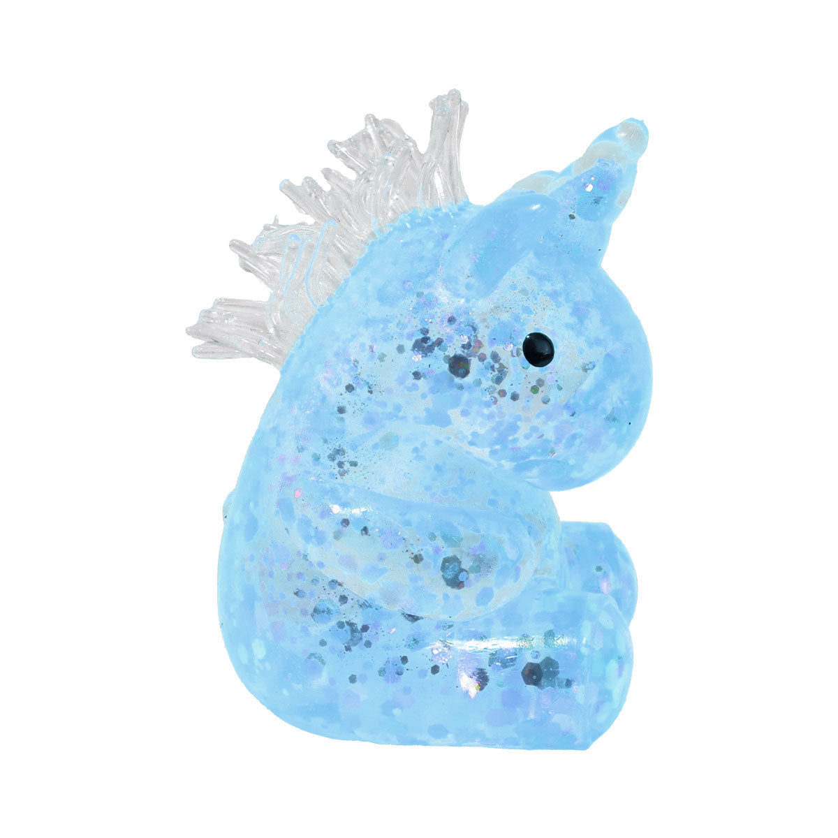 Squishy Unicornio con Glitter, Color Azul