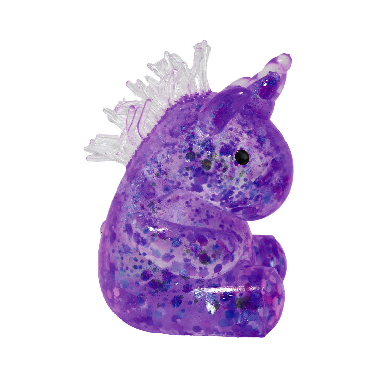 Squishy Unicornio con Glitter, Color Morado