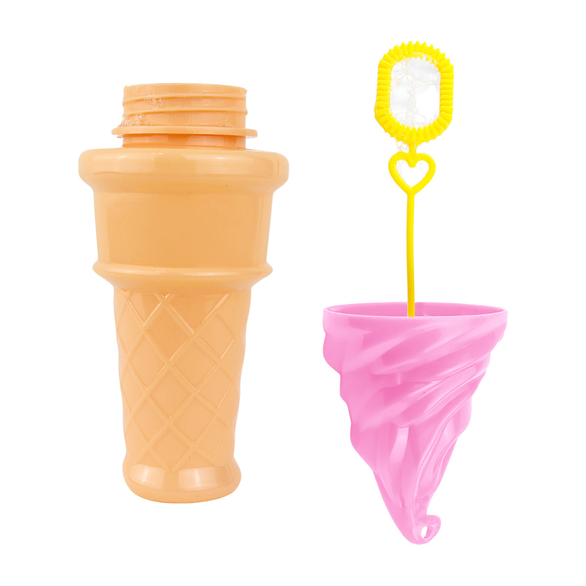 Burbujas en Forma de Cono de Helado, Color Rosa, 100 ml