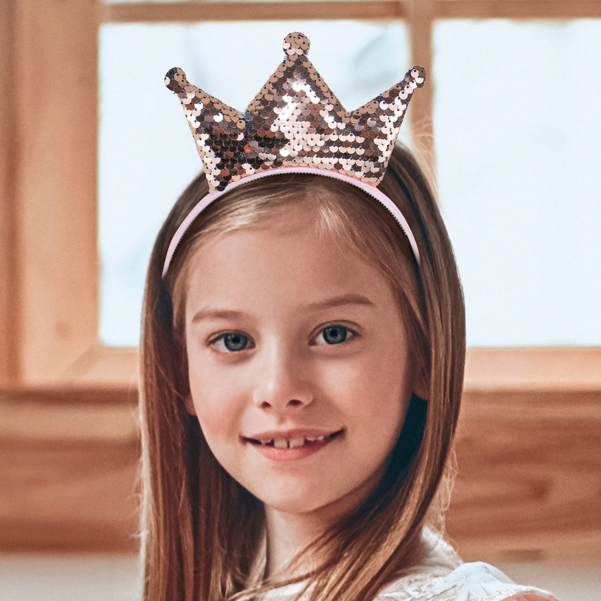 Diadema de Corona de Princesa de Lentejuelas