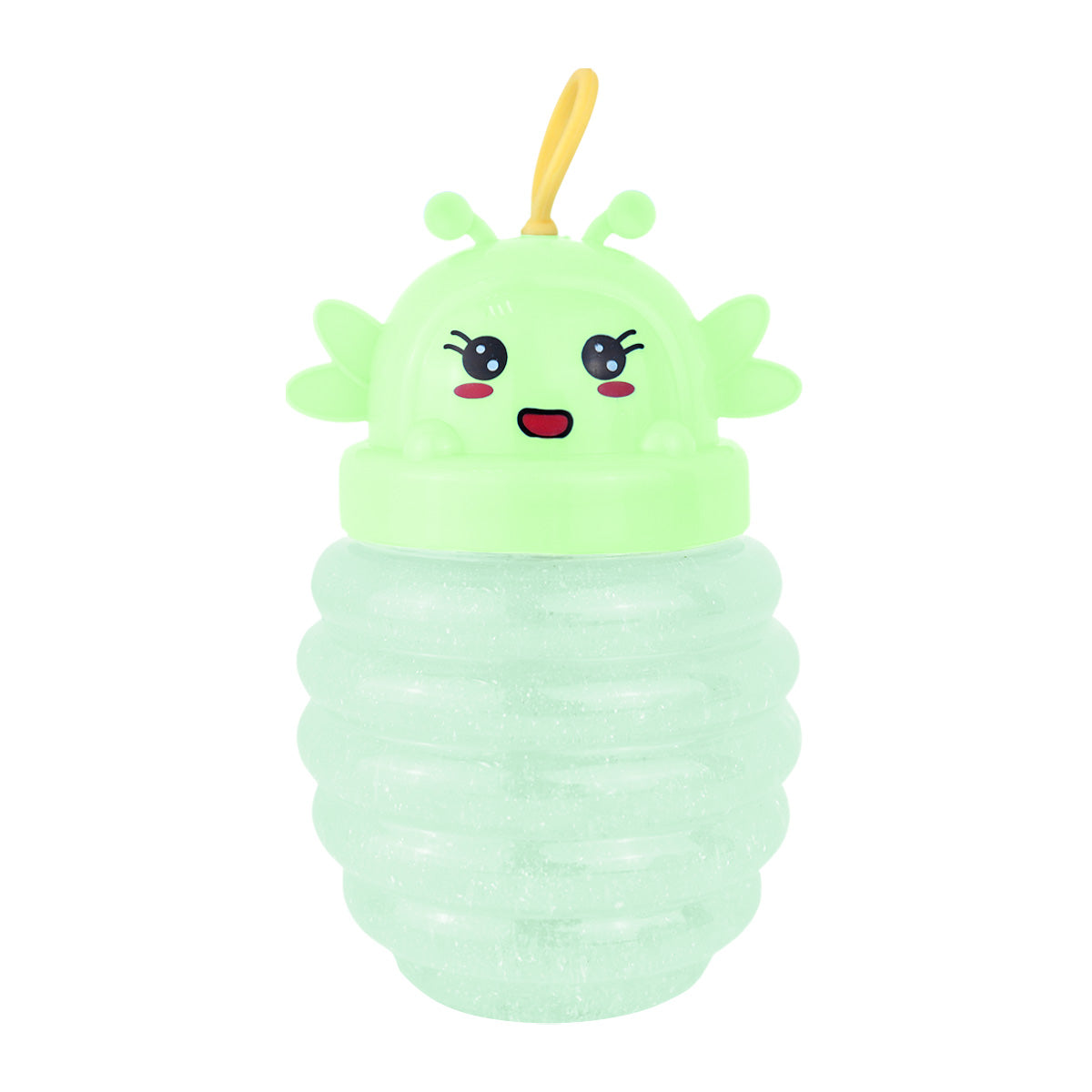 Slime Cristalino, Envase Abeja, Color Verde