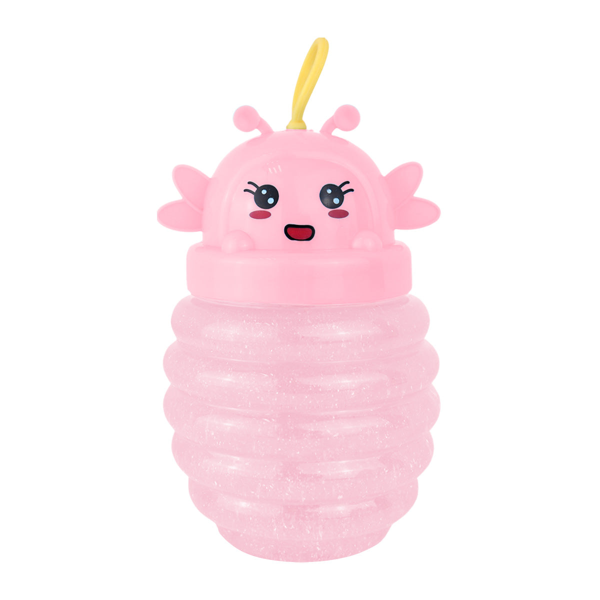 Slime Cristalino, Envase Abeja, Color Rosa