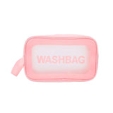 Bolsa de Maquillaje Rosa con Transparencias