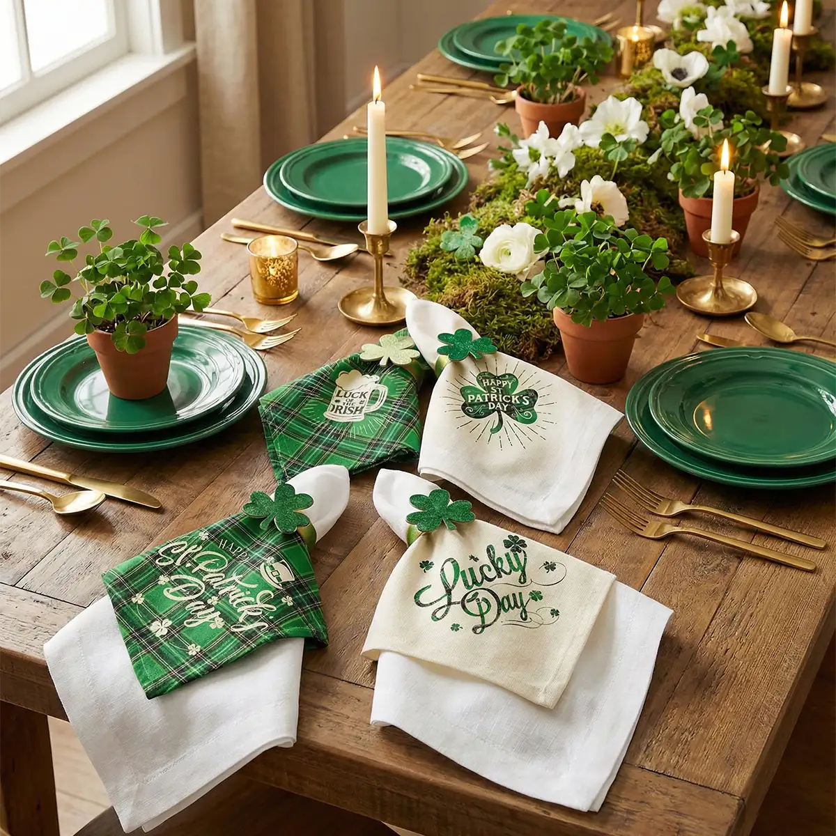 Fundas de Almohada, San Patricio, 4 pzas