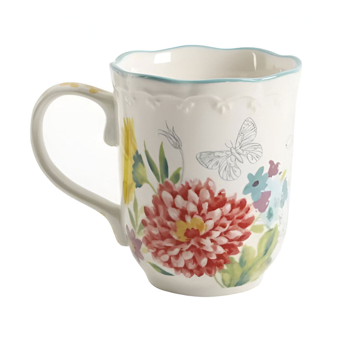 Taza de Cerámica, Diseño Floral, The Pioneer Woman, 532 ml