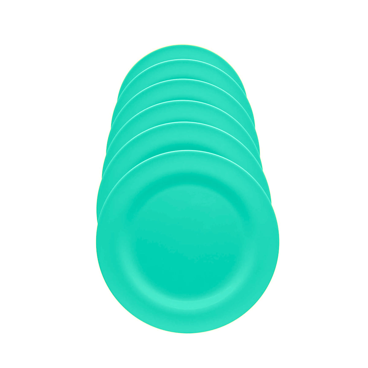 Plato de Servicio y Tazón de Sopa, Color Aqua, 6 pzas