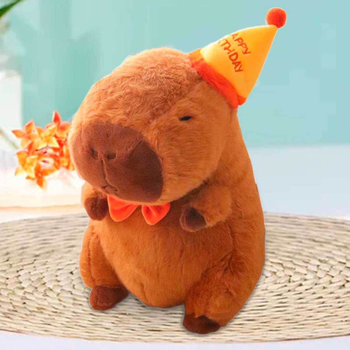 Peluche de Capibara "Happy Birthday"