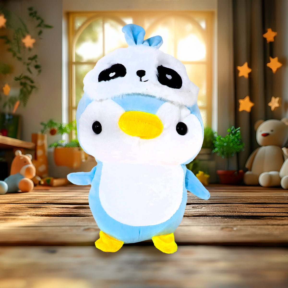 Peluche Pingüino Azul con Antifaz