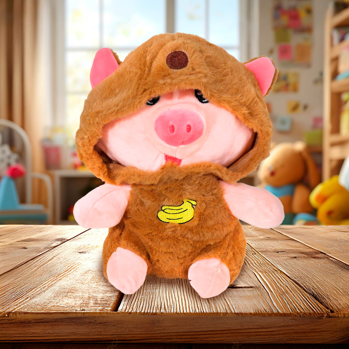Peluche de Cerdito con Mameluco de Capibara