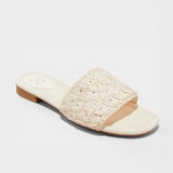 Sandalias Deslizantes de Rafia Tejida, Talla 9.5, A New Day