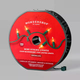 Luces de Navidad Incandescentes, Cable Verde, Wondershop