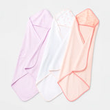 Set de 3 Toallas de Baño con Capucha para Bebé