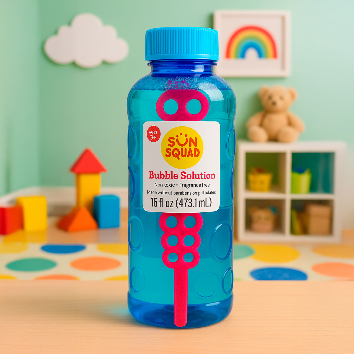 Solución de Burbujas, Sun Squad, Color Azul, 473 ml