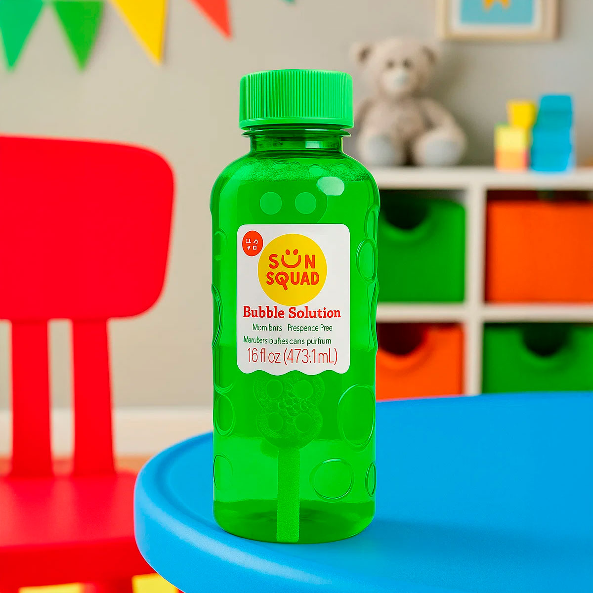 Solución de Burbujas, Sun Squad, Color Verde, 473 ml
