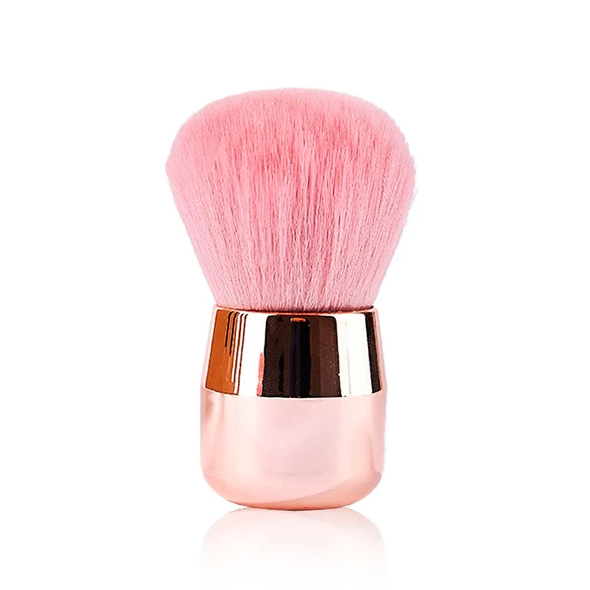 Brocha Redonda Rosa Multifuncional para Maquillaje y Manicura