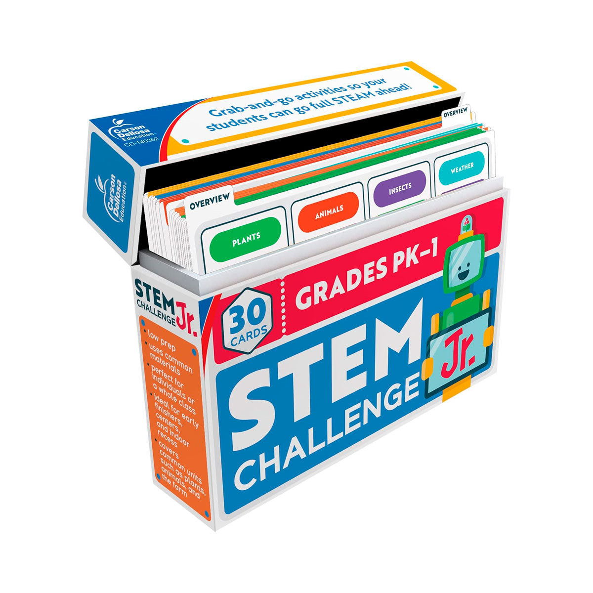 Kit de Tarjetas de Aprendizaje Carson Dellosa STEM Challenge Jr