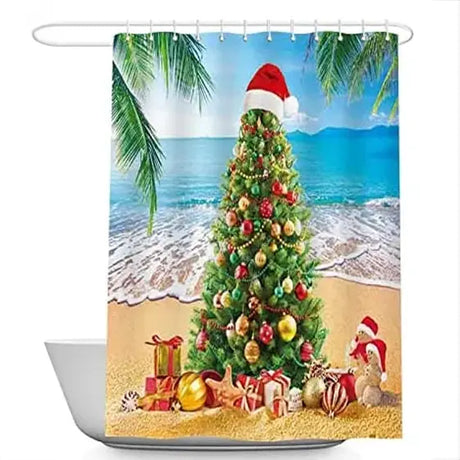 Cortina de Baño, Diseño Árbol de Navidad