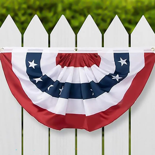 Banderín de Bandera Estadounidense Plisado