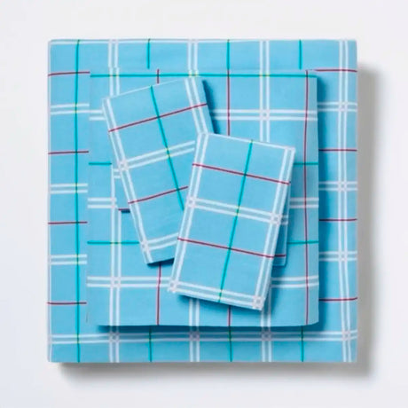 Juego de Sábanas, Color Azul, Matrimonial, Wondershop