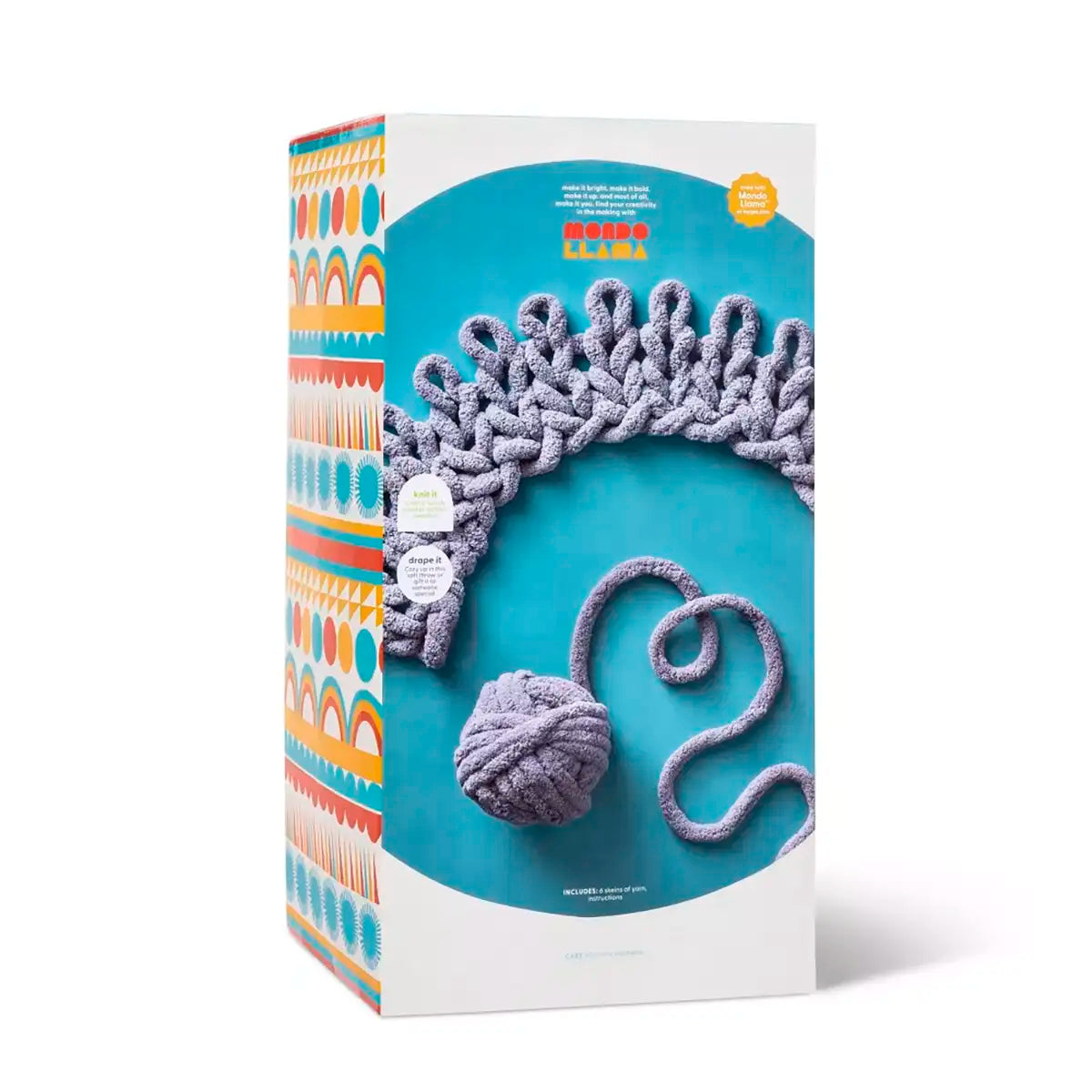 Kit de Manualidades para Tejer Manta con los Dedos, Mondo Llama