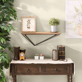 Estante Flotante de Pared con Soporte de Hierro en Forma de Diamante, Danya B