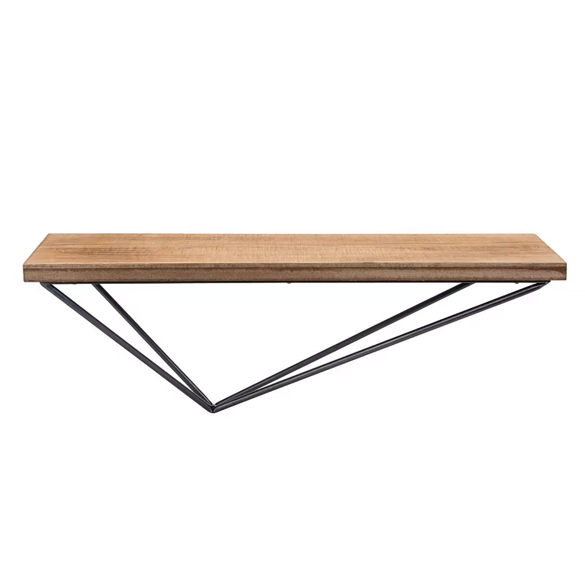 Estante Flotante de Pared con Soporte de Hierro en Forma de Diamante, Danya B