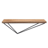 Estante Flotante de Pared con Soporte de Hierro en Forma de Diamante, Danya B