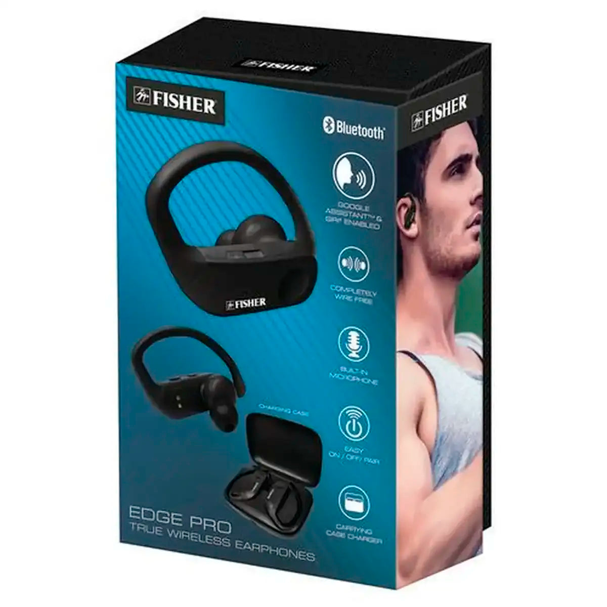 Auriculares Fisher Edge Pro, Color Negro, True Wireless