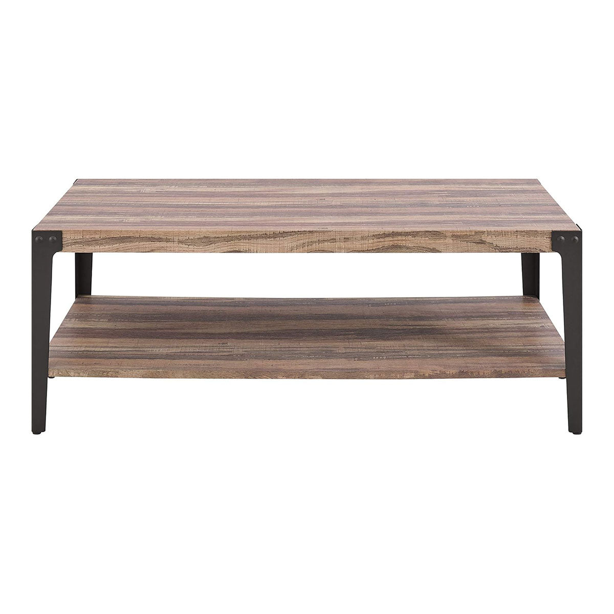 Mesa de Centro Decorativa, Acabado de Madera Envejecida