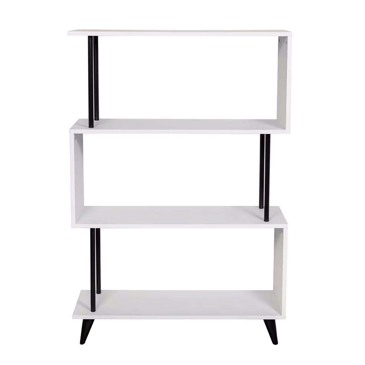 Librero en Forma de S, Color Blanco, Danya B