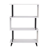 Librero en Forma de S, Color Blanco, Danya B