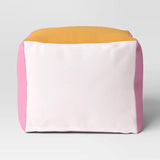Pouf Cuadrado con Bloques de Color, Room Essentials